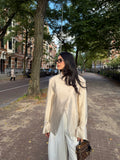 The Amara Asymmetric Blazer-crème