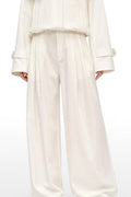 High-waisted trousers with welt loops on the waistband