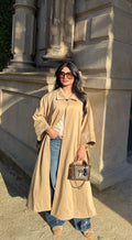 The Camille Oversized Trench Coat - Beige