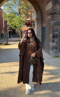 The Camille Oversized Trench Coat - Brown