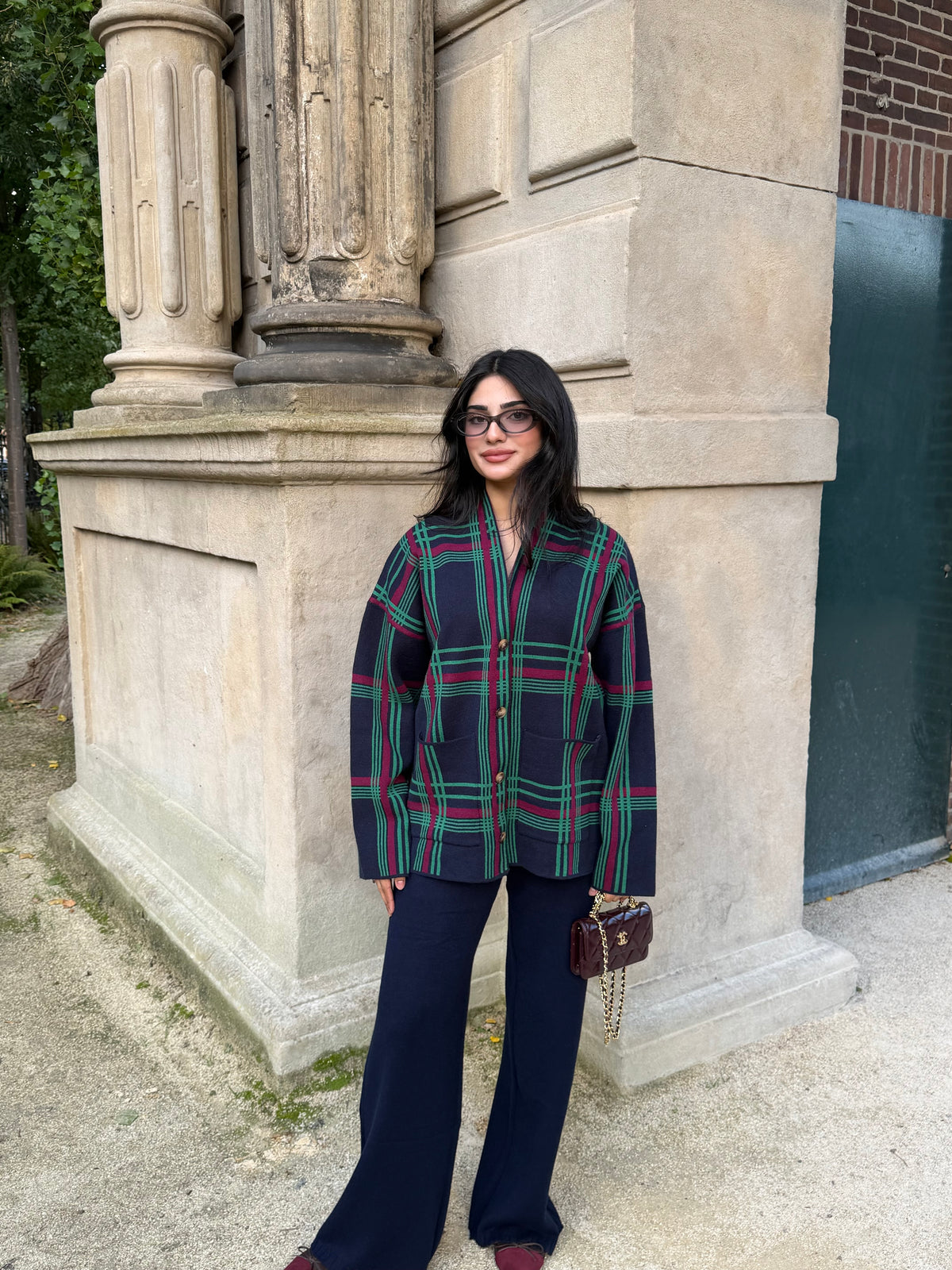 Vintage Plaid Two-Piece Set