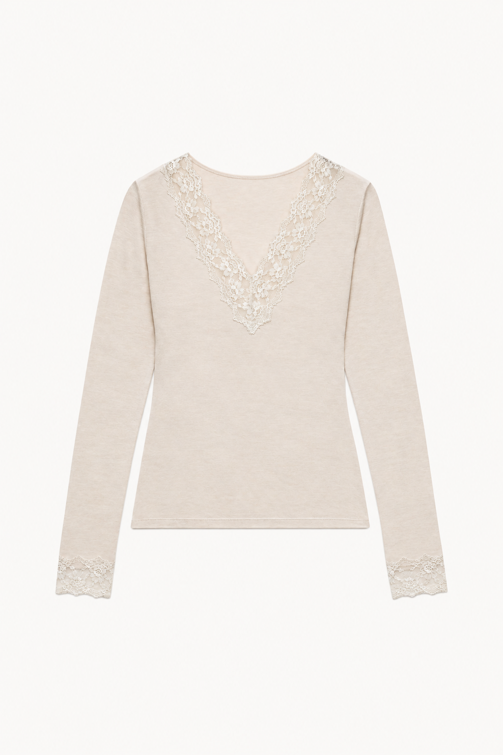 Semi-sheer fabric sweater with cashmere blend